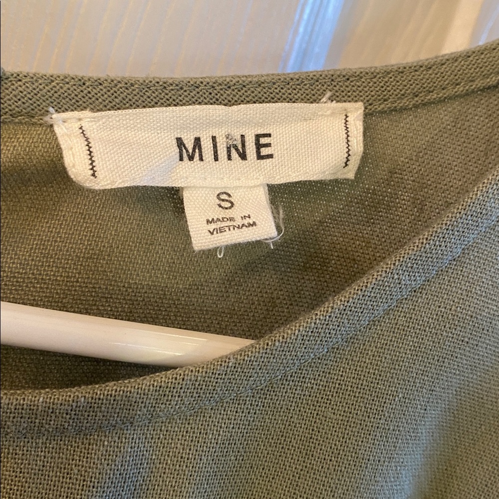 Mine Olive Tiered Dress with Short Sleeves - Picture 10 of 11